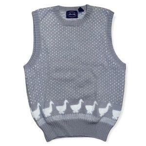 Vintage Duck Sweater Vest Wool Rabbit Blend